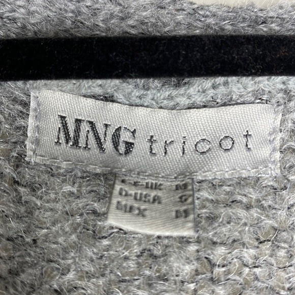 Mango Tricot Grey Long Mohair Cardigan S - Picture 5 of 5